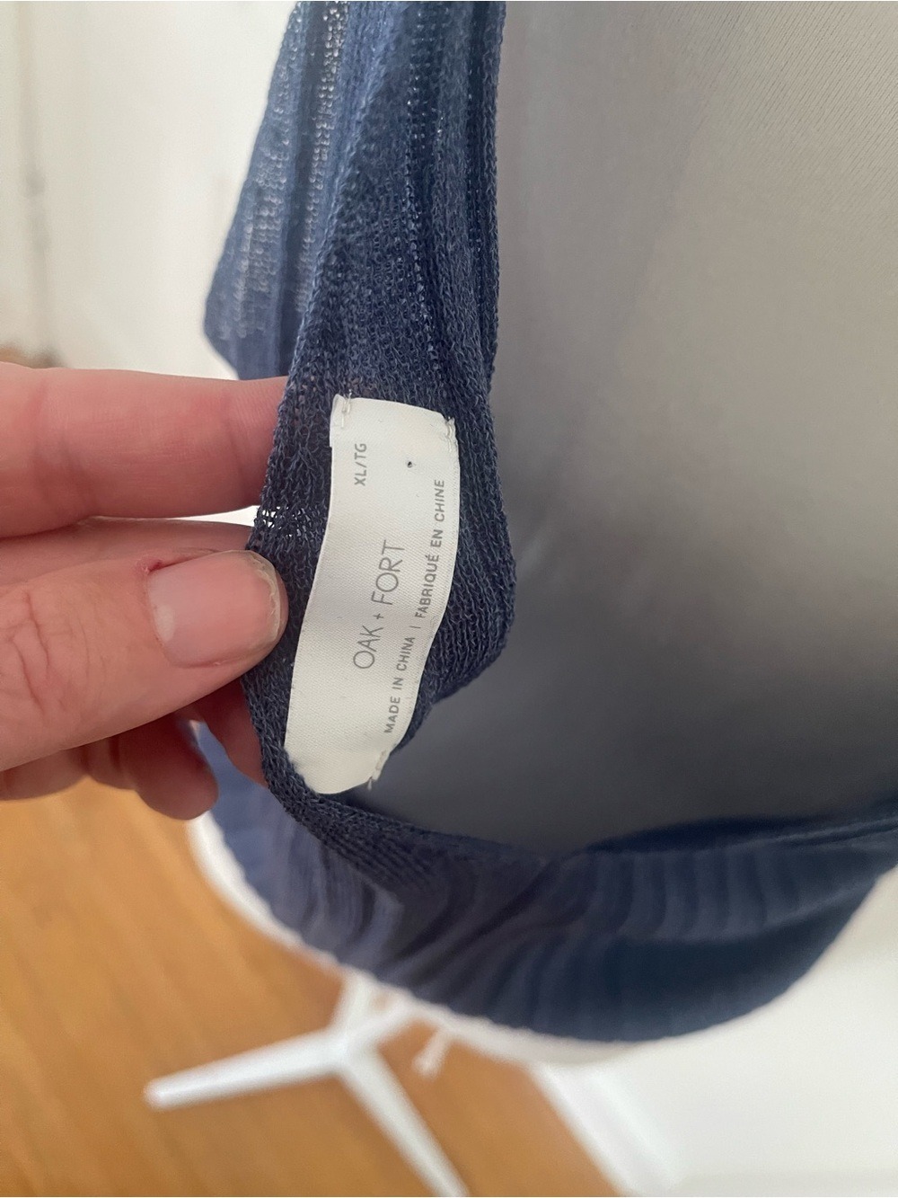 OAK + FORT Navy Ribbed Tank - Picture 4 of 4